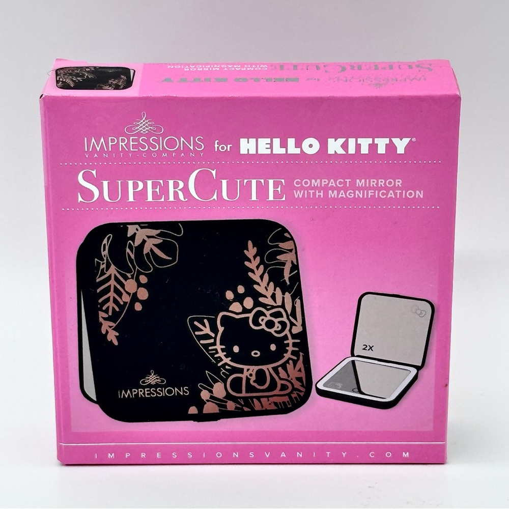 Impressions Vanity Hello Kitty Compact Mirror with Touch Sensor Switch (Black)